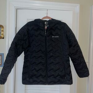 Columbia 650 Fill Power Down Puffer Jacket Hooded Black XL